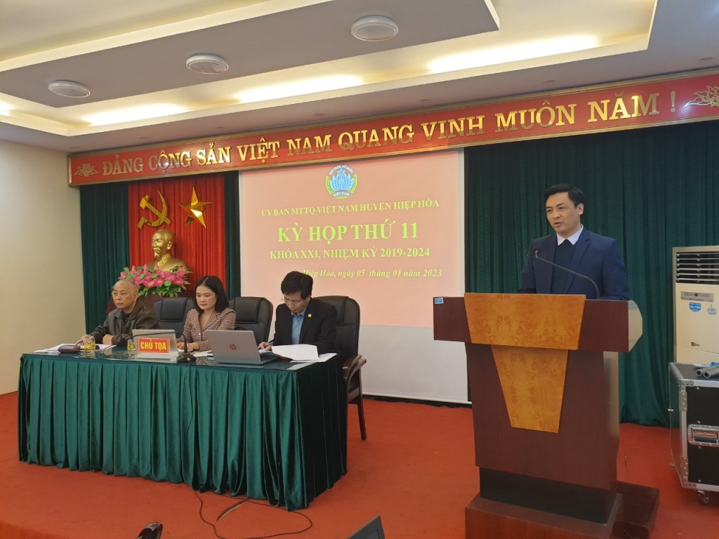 Ủy ban MTTQ Việt Nam huyện Hiệp Hòa  tổng kết công tác mặt trận năm&nbsp;2022