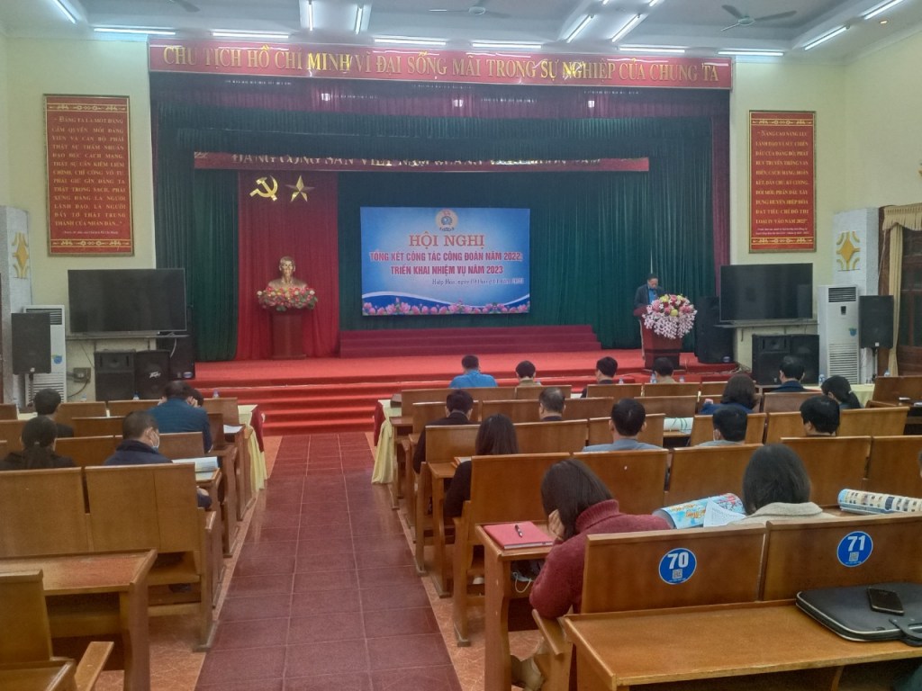 Liên đoàn Lao động huyện Hiệp Hòa tổng kết công tác Công đoàn năm&nbsp;2022