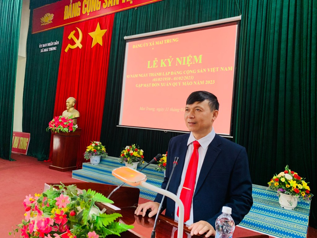 Đảng ủy xã Mai Trung tổ chức Lễ kỷ niệm 93 năm ngày thành lập Đảng và gặp mặt đón xuân Quý mão&nbsp;2023