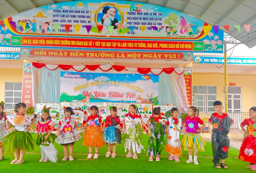 Sôi nổi hoạt động trải nghiệm “Bé yêu mùa hè” tại Trường Mầm non Đoan Bái số&nbsp;1