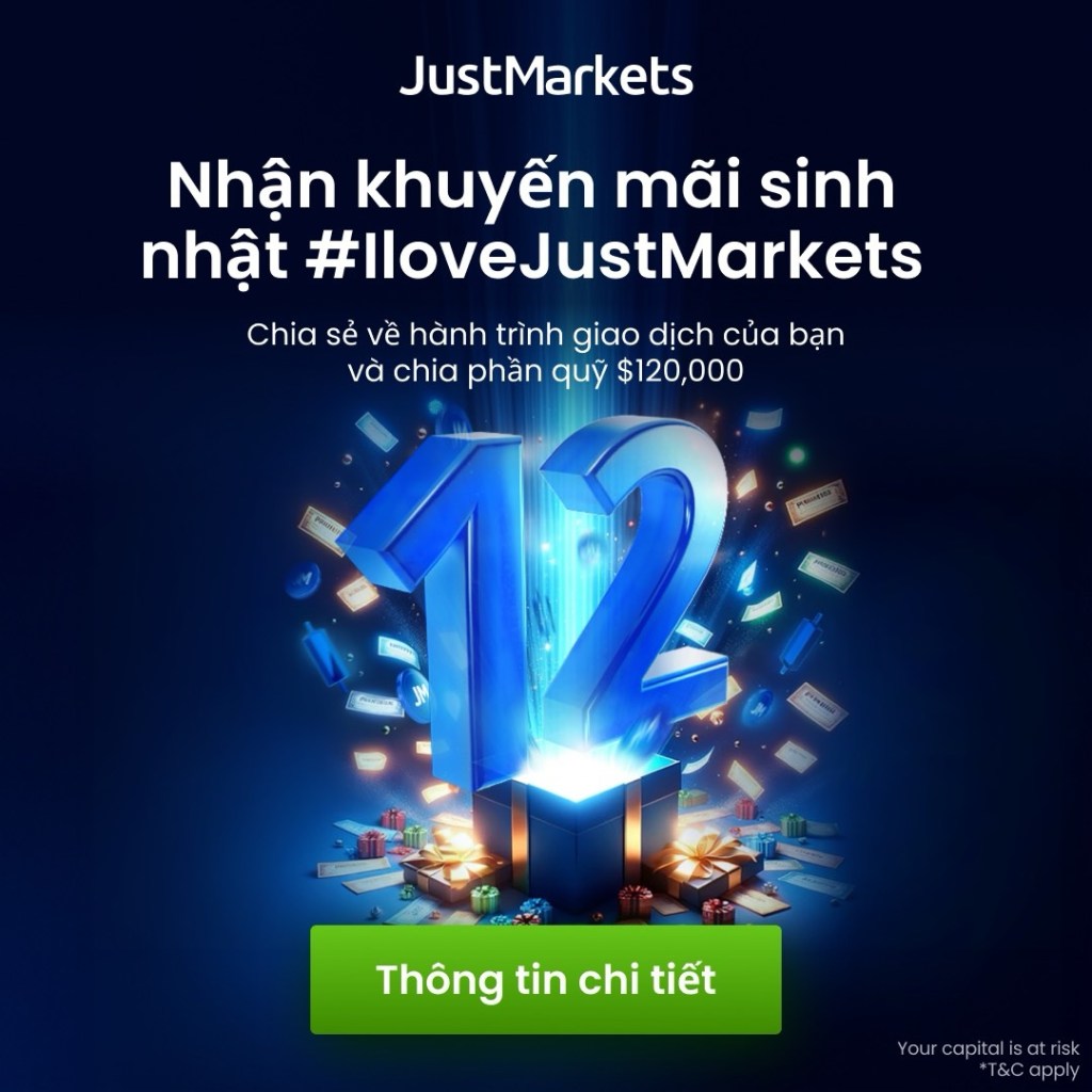 JustMarkets ra mắt Quỹ thưởng $120,000 đón chào Sinh&nbsp;nhật