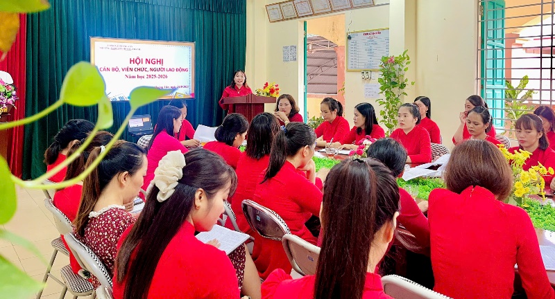 Trường Mầm non Hoàng Thanh tổ chức thành công Hội nghị Cán bộ, Viên chức, Người lao động năm học 2025 –&nbsp;2026