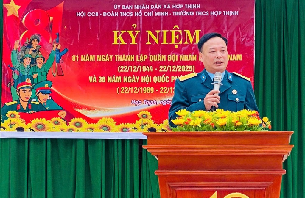 Hội Cựu chiến binh xã Hợp Thịnh tổ chức Tuyên truyền kỷ niệm 81 năm Ngày thành lập Quân đội Nhân dân Việt&nbsp;Nam