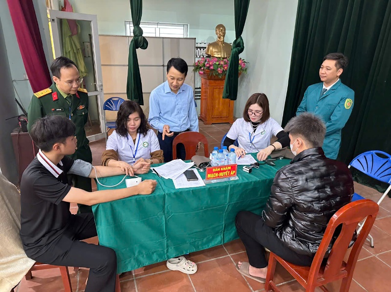Xã Hoàng Vân khám tuyển sức khỏe thực hiện nghĩa vụ quân sự năm&nbsp;2026
