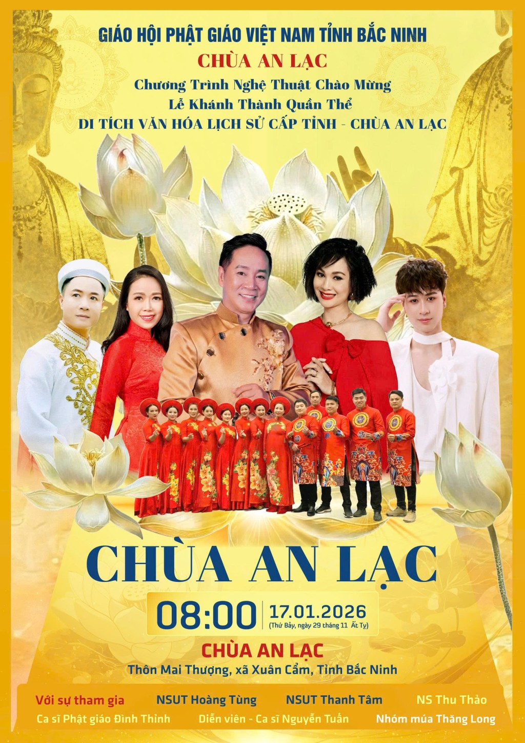 Chương trình nghệ thuật chào mừng Đại lễ khánh thành chùa An lạc- Thôn Mai Thượng, xã Xuân Cẩm- Bắc&nbsp;Ninh