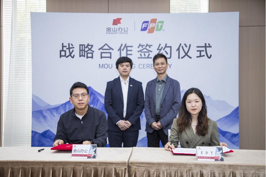 Kingsoft Office và FPT ký hợp tác chiến lược, thúc đẩy WPS 365 và mở rộng hợp tác triển khai toàn&nbsp;cầu