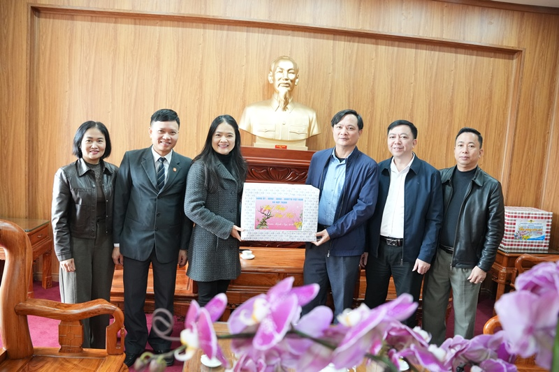 Lãnh đạo xã Hợp Thịnh thăm, chúc tết Đảng bộ, chính quyền và Nhân dân xã Hoàng&nbsp;Vân