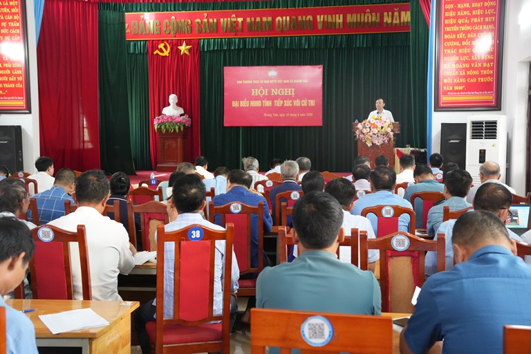 Hoàng Vân: Hội nghị kiểm điểm tiến độ thực hiện công tác đo đạc, lập bản đồ địa chính, lập hồ sơ địa chính và hoàn thành cơ sở dữ liệu đất đai trên địa bàn&nbsp;xã