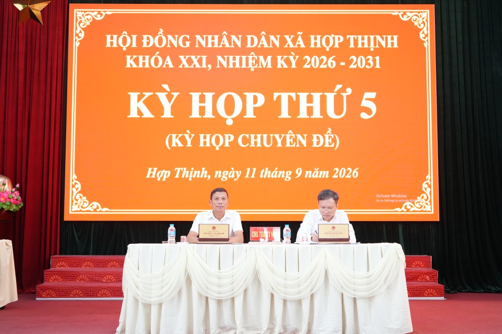 HĐND xã Hợp Thịnh tổ chức Kỳ họp thứ 5, khóa XXI, nhiệm kỳ&nbsp;2026-2031